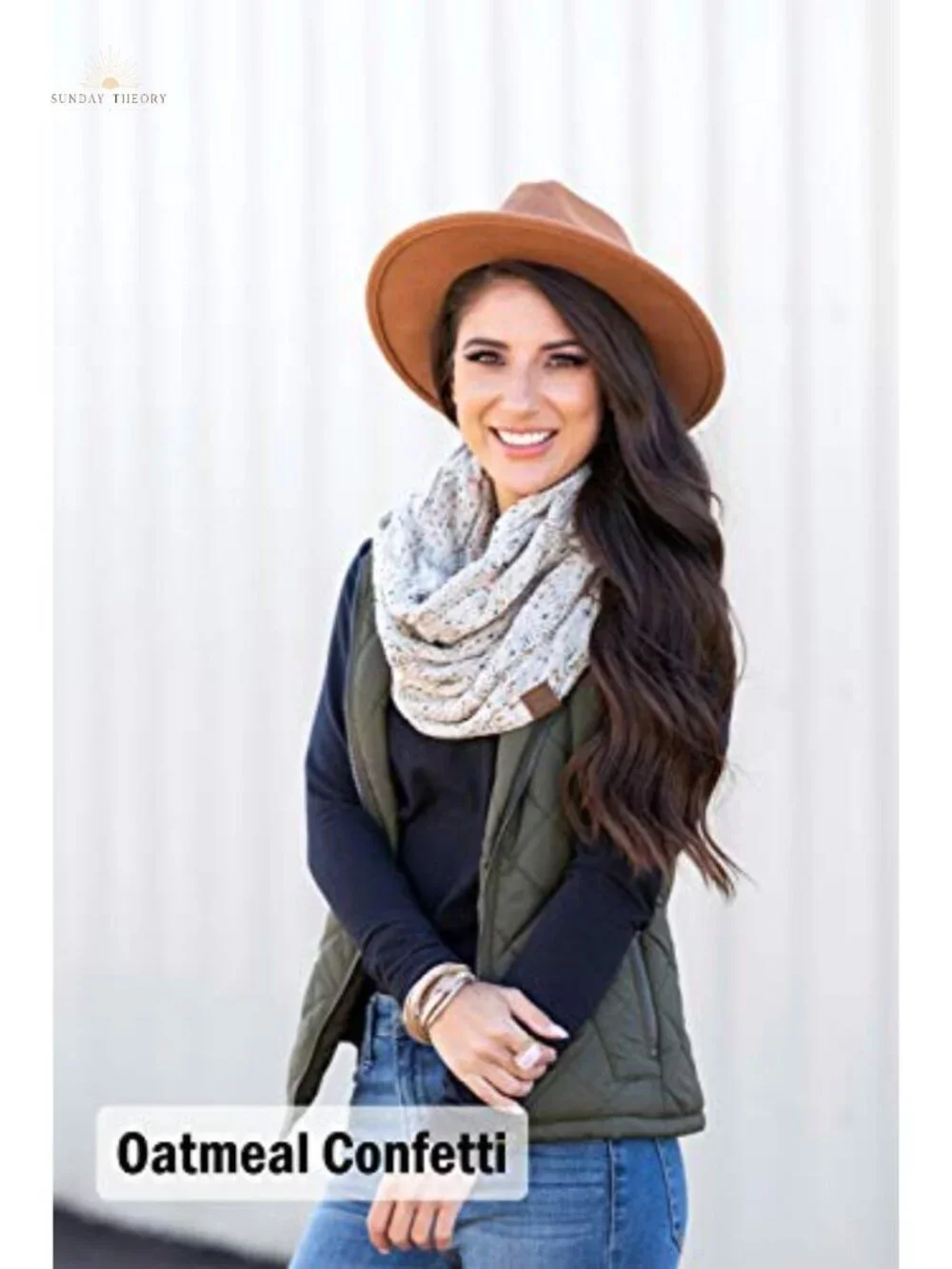Chunky Cable Knit Infinity Scarf for Women – Oversized Warm Circle Wrap